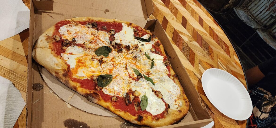 Can't believe the cook handed me this pizza with a straight face