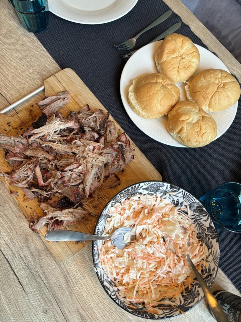 Pulled pork on brioche buns