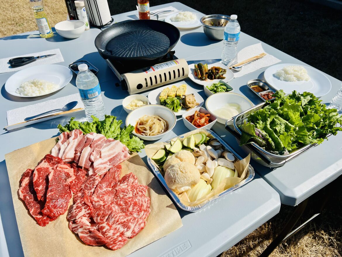 Korean bbq with the family
