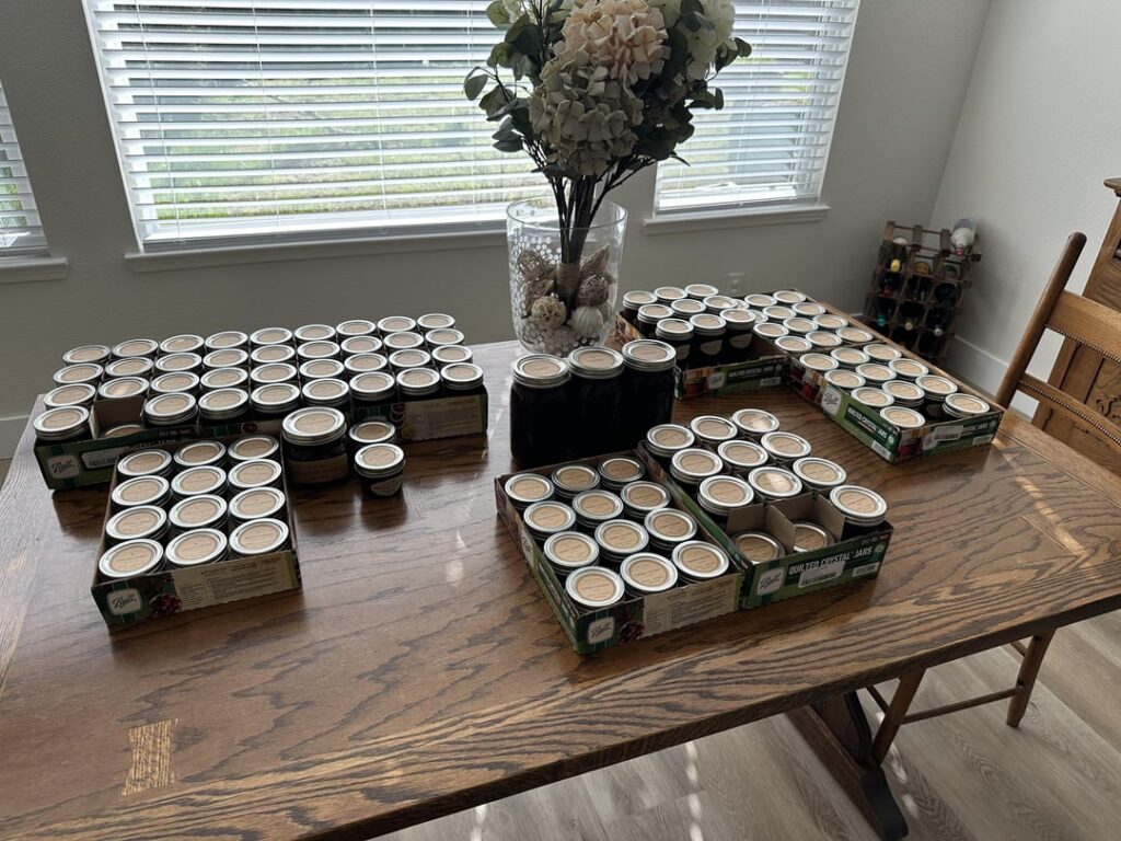 50# of cherries canned