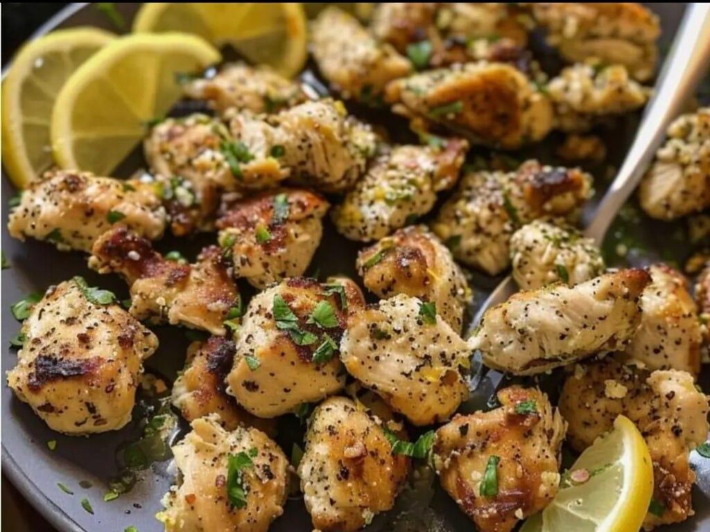 LEMON GARLIC CHICKEN BITES