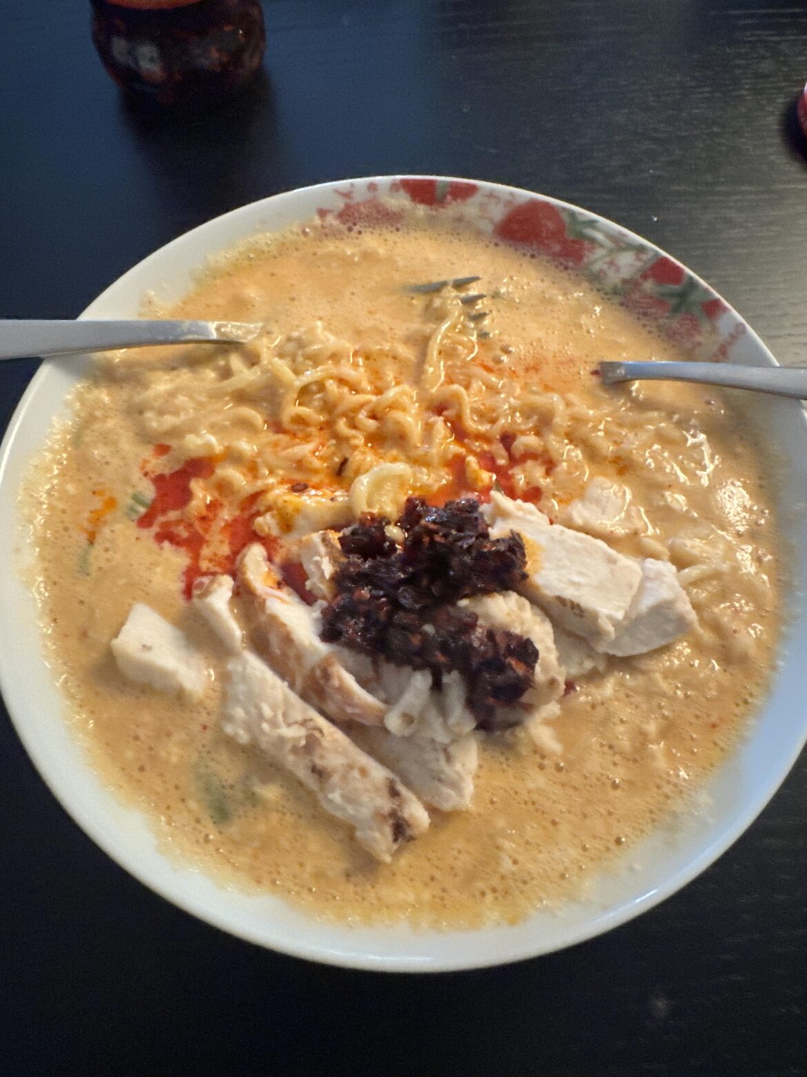 If you want a high protein creamy ramen, add egg whites to it.