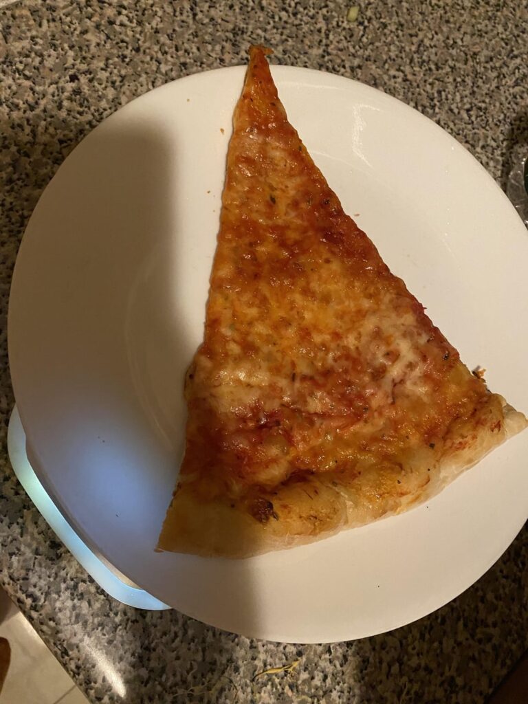 Calories in this slice of pizza, it weighs 126grams