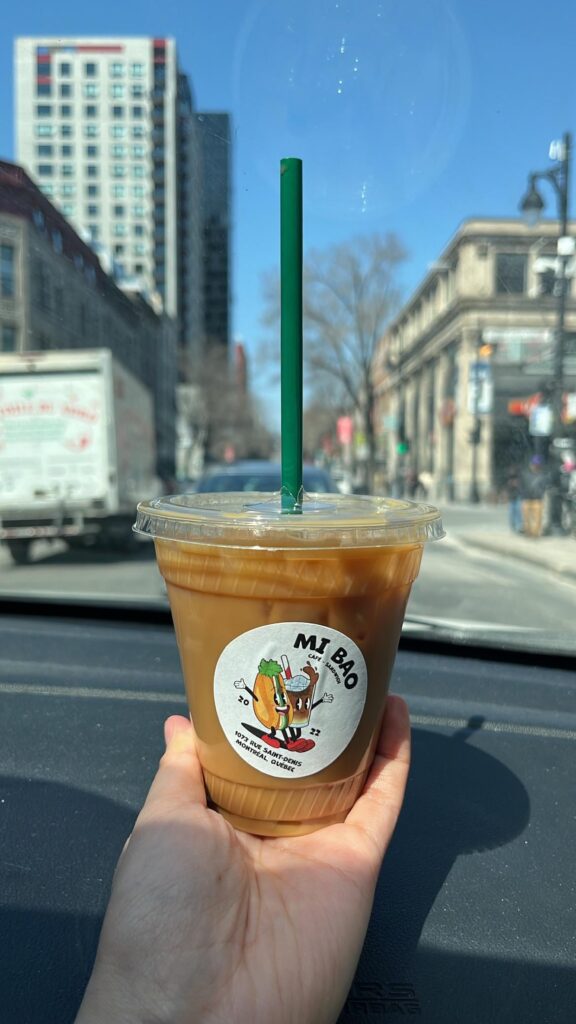 Viet coffee at Sandwich Mi Bao in Montreal