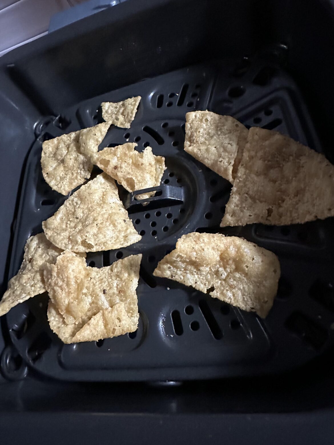 Store bought tortilla chips in the air fryer