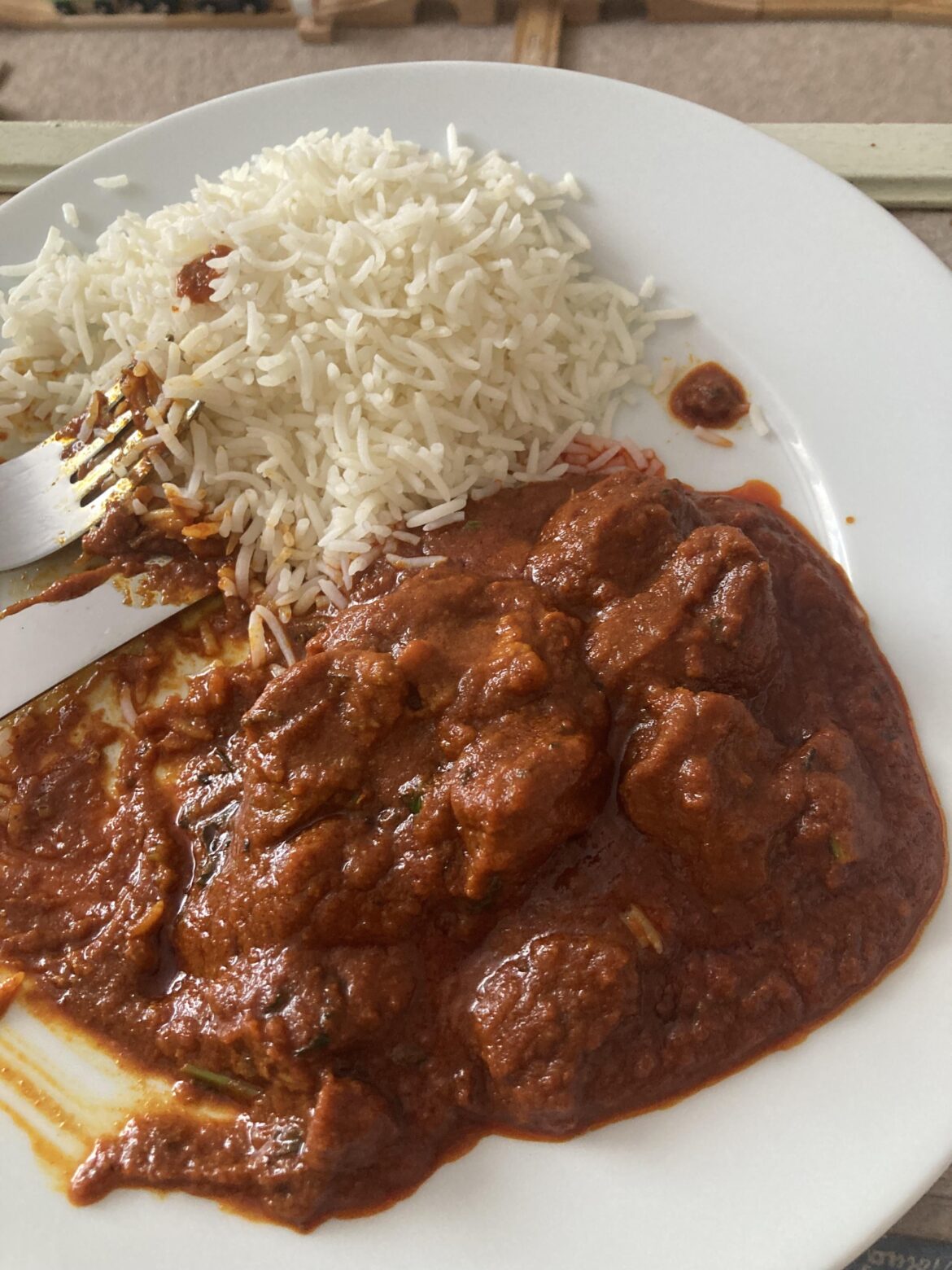 Nice & spicy lamb phall tonight!