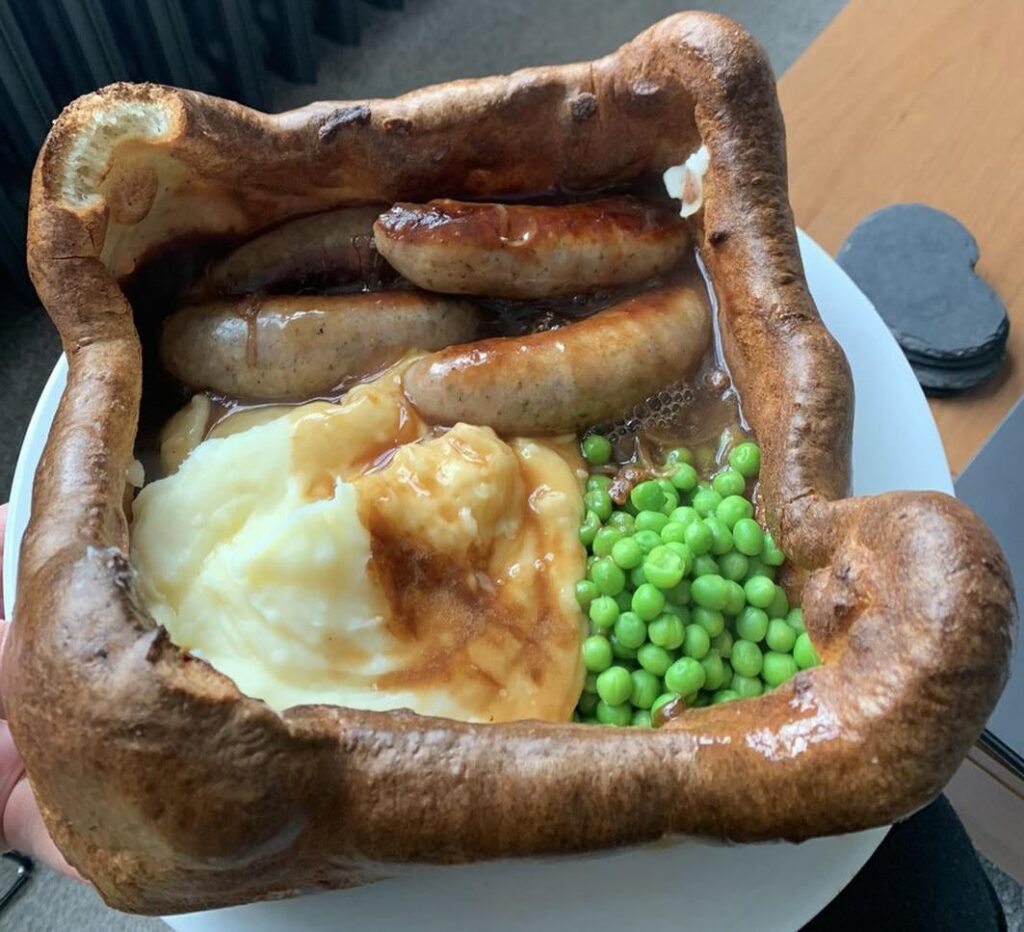 Homemade Yorkshire pudding plate