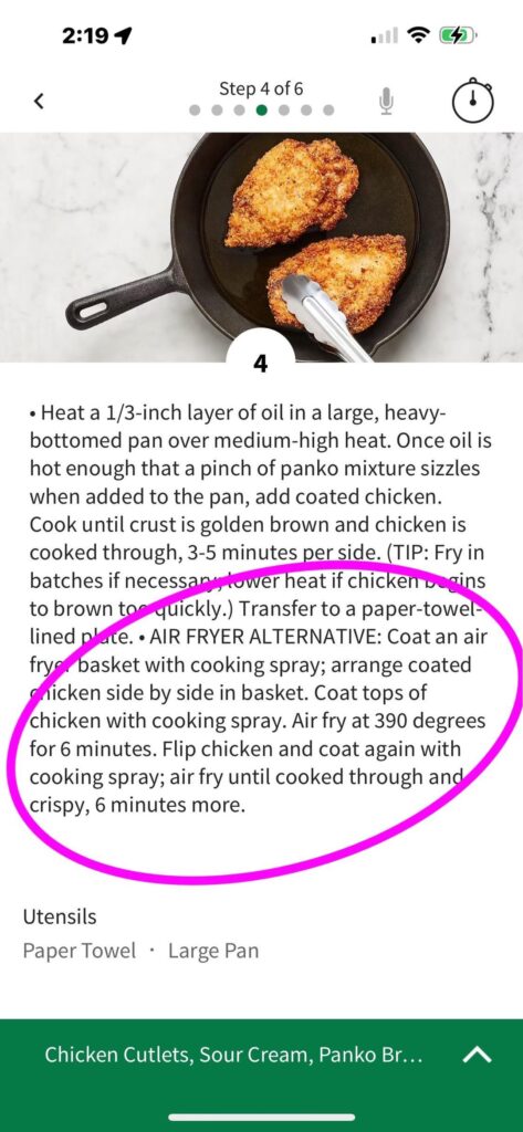 First Time I’ve Seen Air Fryer Instructions