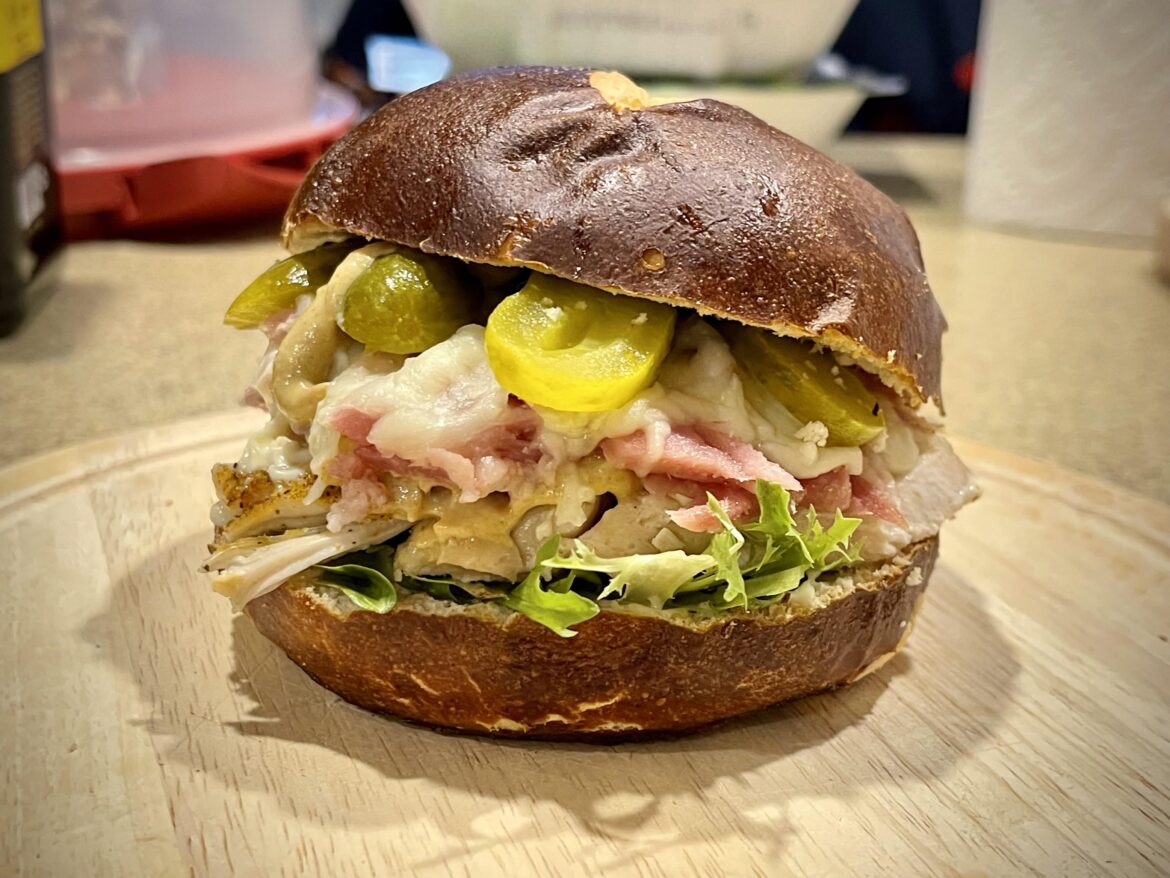 Chicken Cordon Bleu sandwich