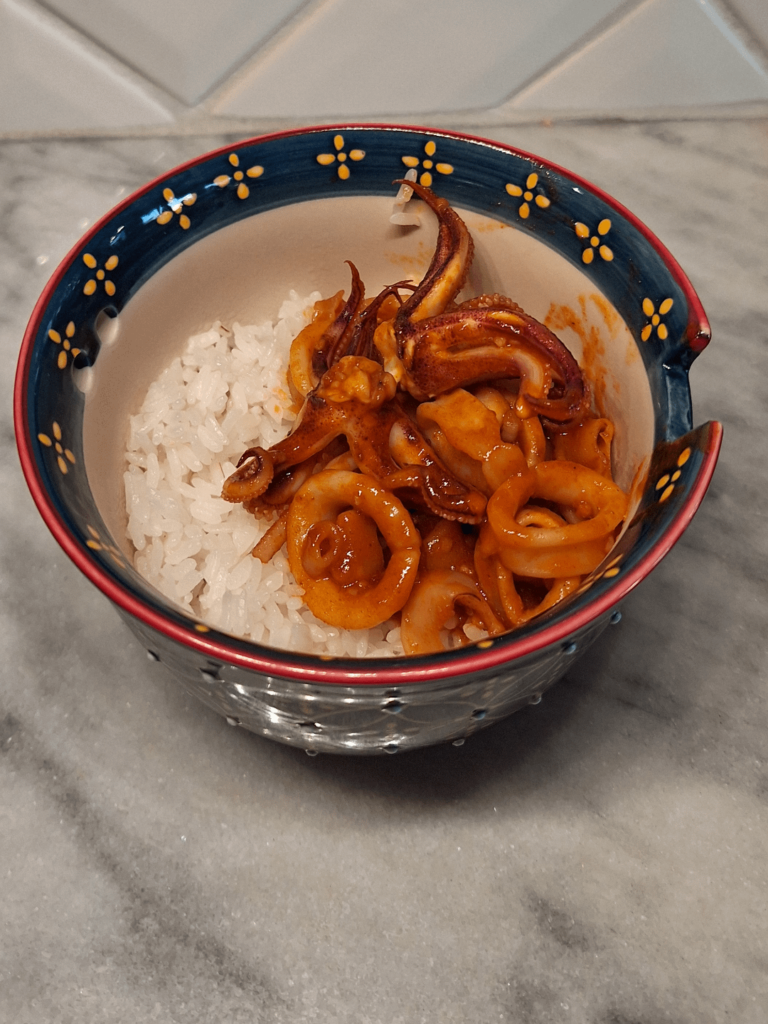 Spicy Squid Rice Bowl