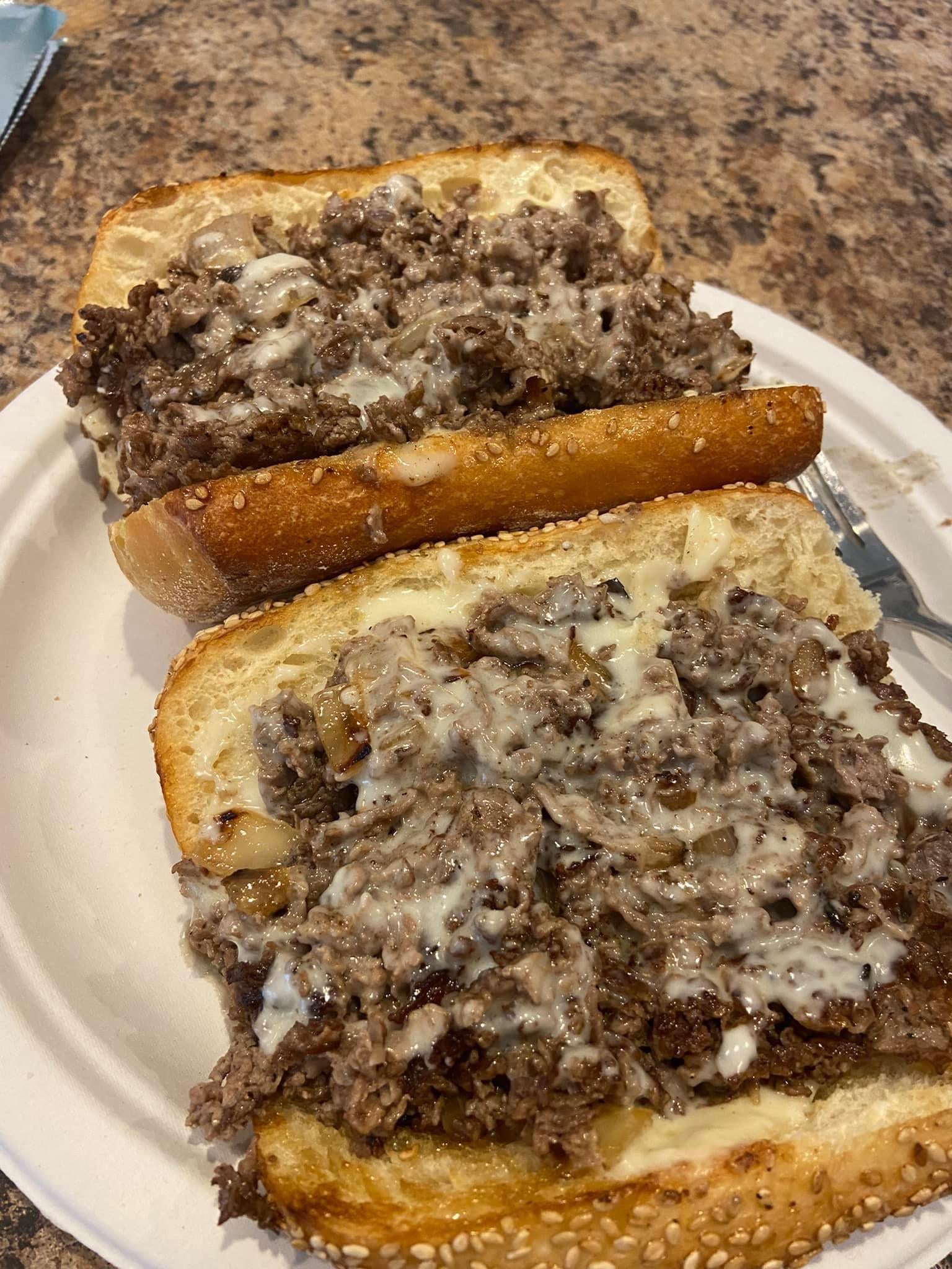 Philly cheese steak (ribeye shaved and cooper cheese) - Dining and Cooking