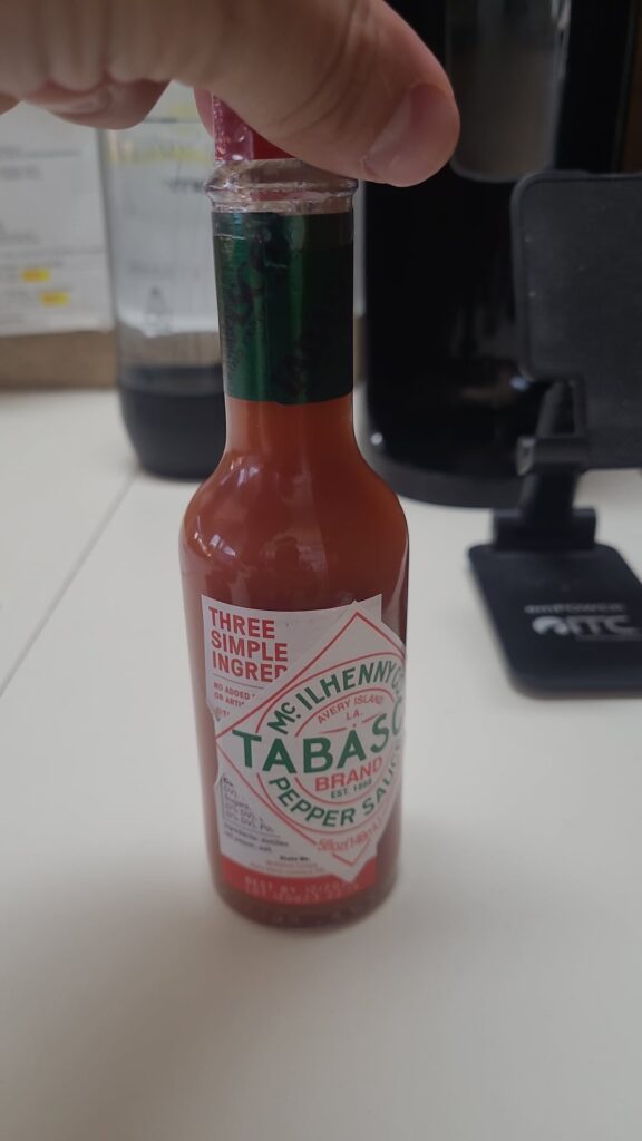 Double labeled tabasco.