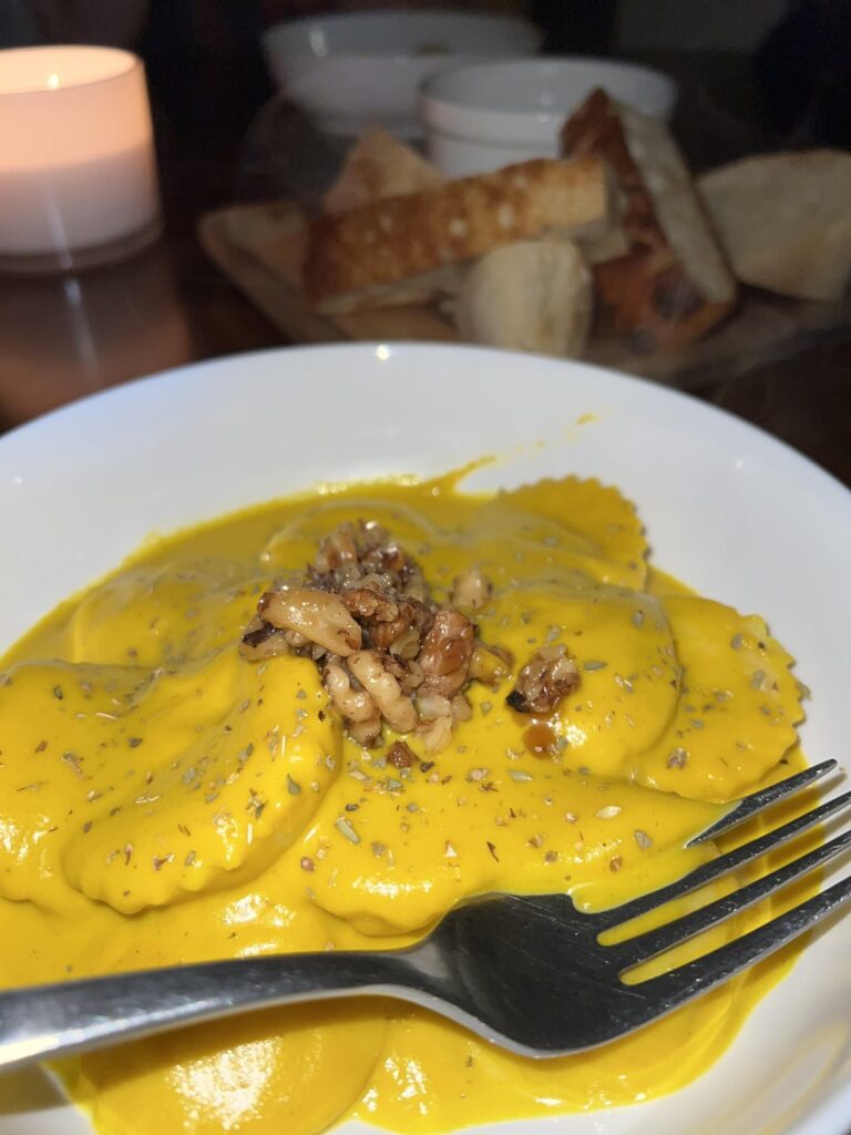 Home made pasta and bread