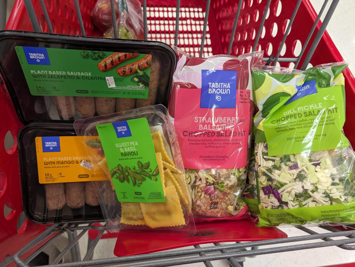 You all, the Tabitha Brown mango sausages are back in stock at Target. They're delicious and have 15 g of protein per 170 cal sausage.