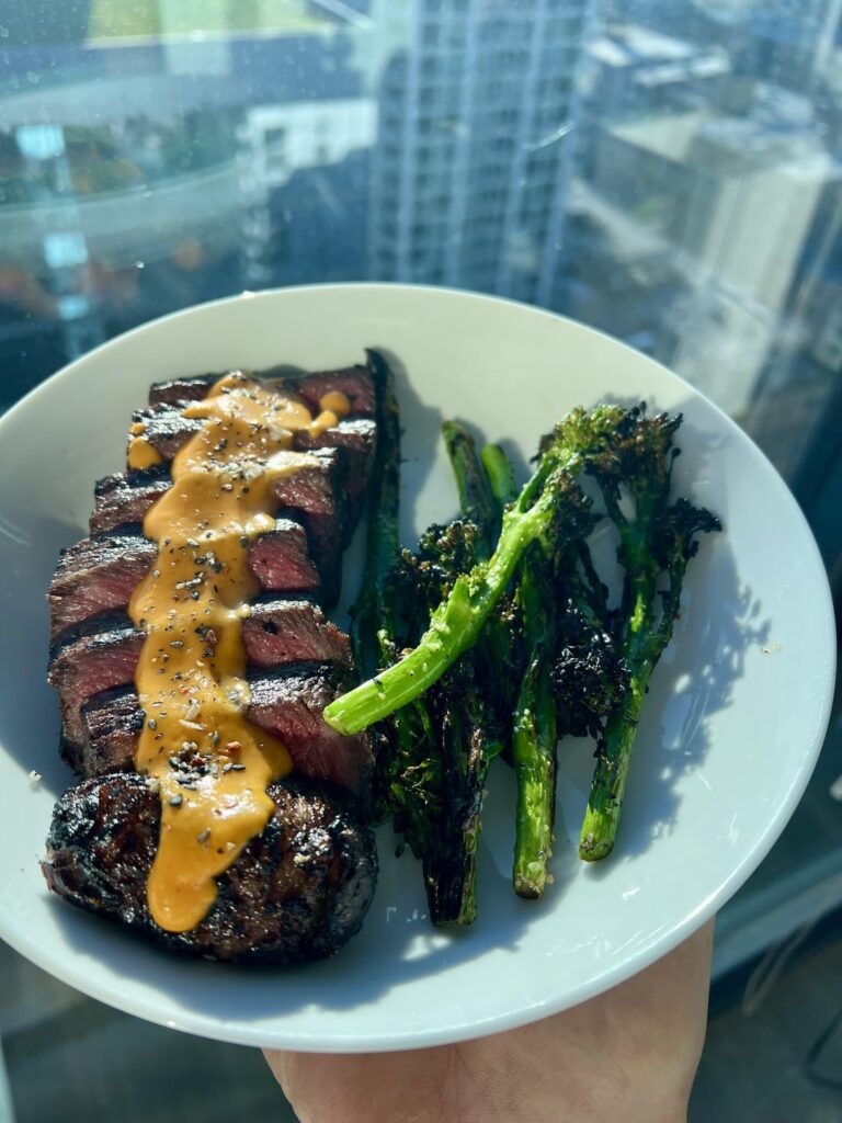 Snake River Farm Denver Steak with a Sriracha Miso Sauce