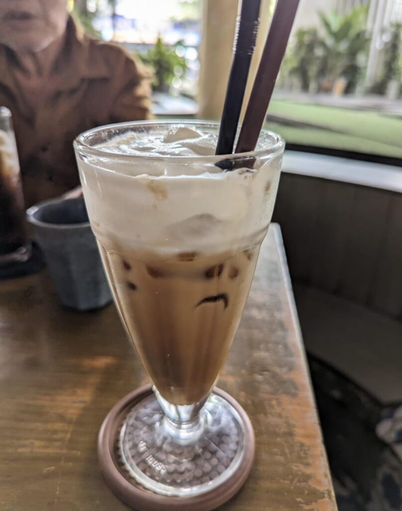 Hazelnut macchiato at Koi Family Coffee in Ho Chi Minh City