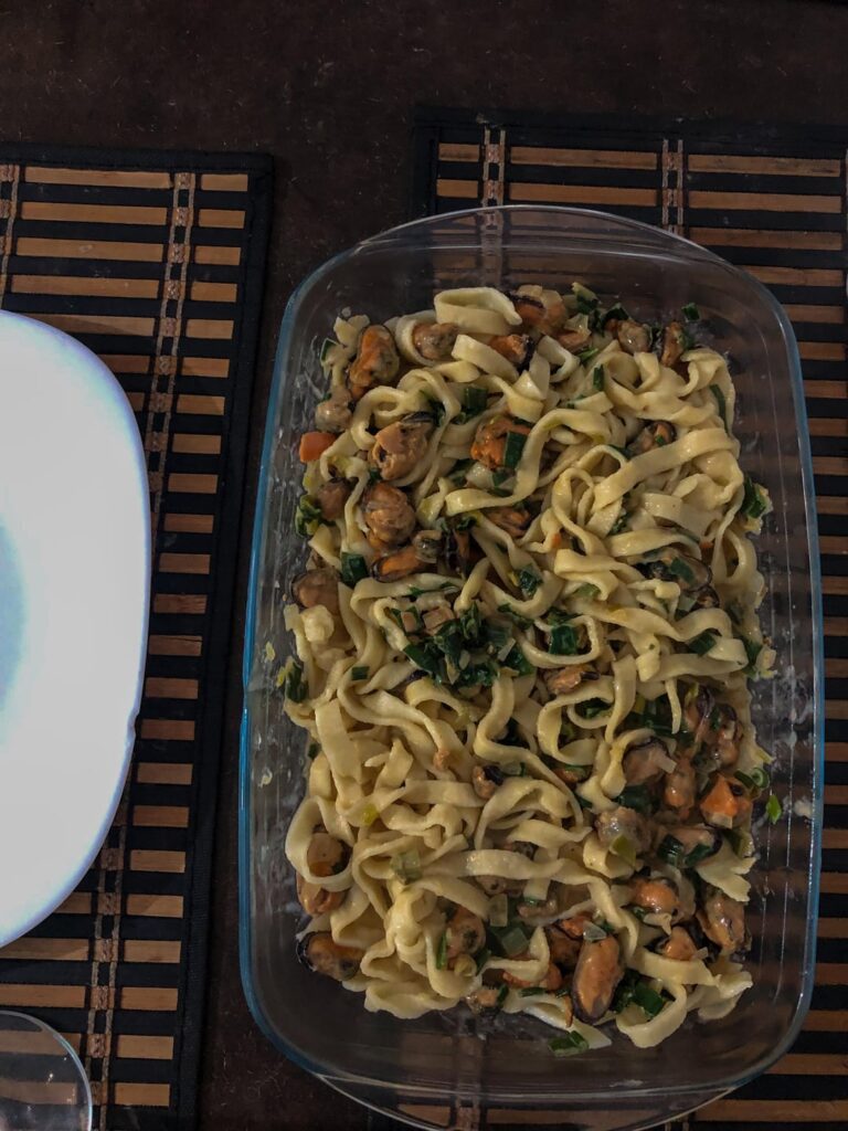 Pasta + mussels
