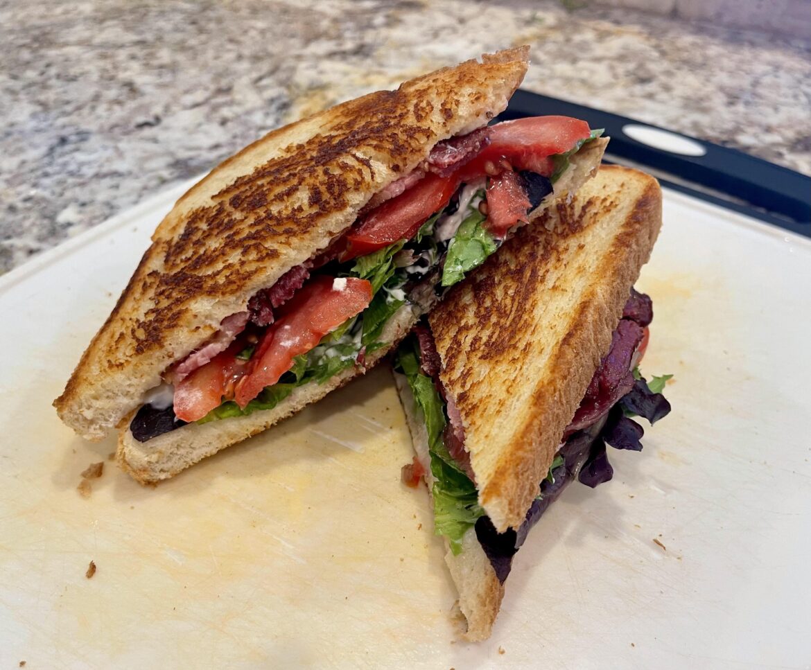 Just a regular ol BLT, no bells or whistles. Slaps every time.