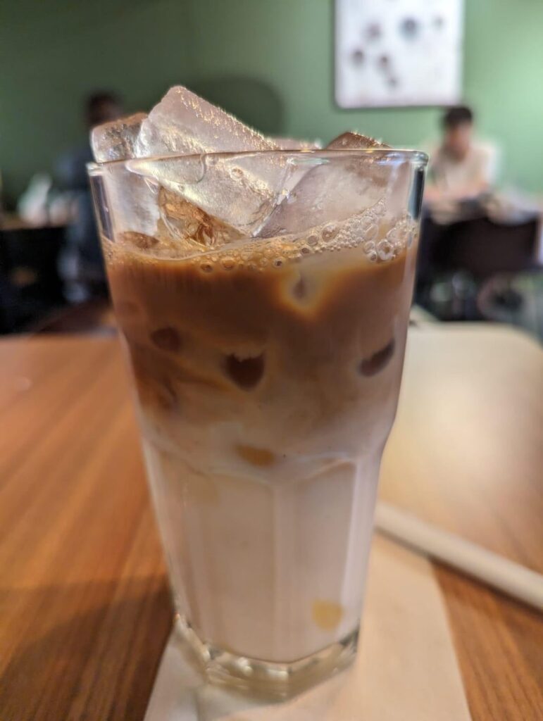 Cafe latte at Wayne’s Coffee, Tran Hung Dao in Ho Chi Minh City