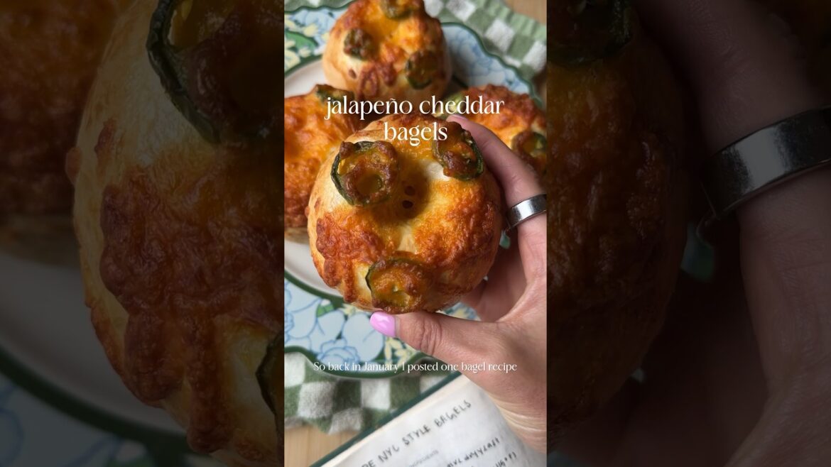 Jalapeño cheddar bagels #bagels #bagelrecipe #recipe #baking #spicy #cheesy Jalapeño cheddar bagels #bagels #bagelrecipe #recipe #baking #spicy #cheesy
