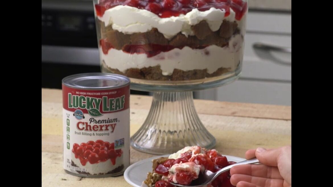 Cherry Cheesecake Gingerbread Trifle