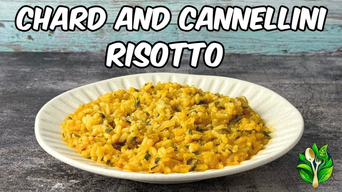 Ultra-creamy Swiss chard and cannellini risotto | Quick and easy vegan recipe