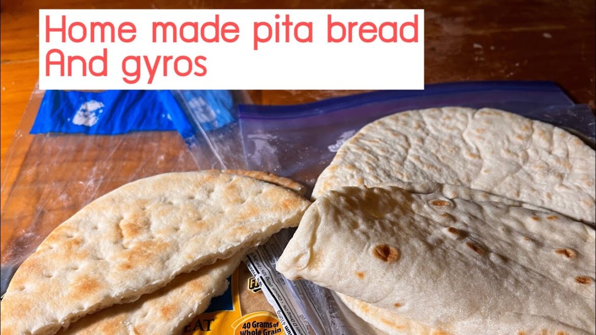 Home made pita bread and gyros Home made pita bread and gyros