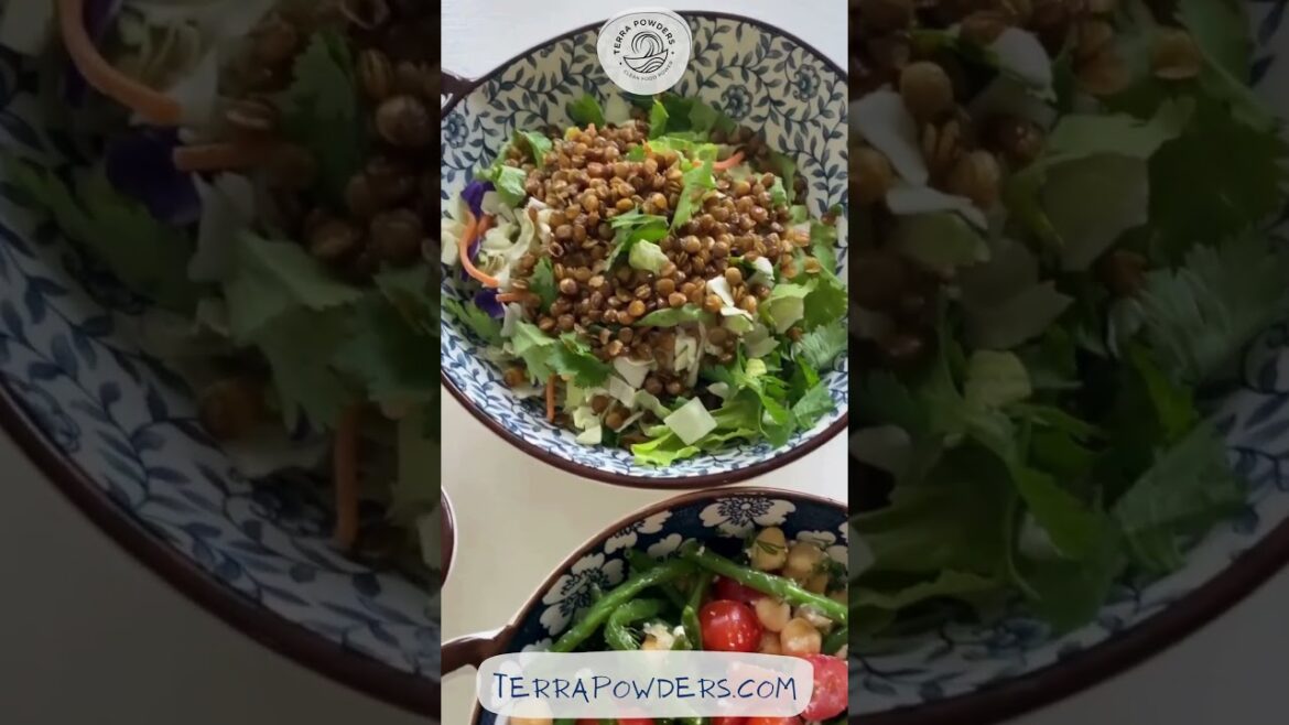 Farmhouse Mediterranean Ceramic Bowls With Healthy Salads  #cleaneating #foodlover #decor #ceramic