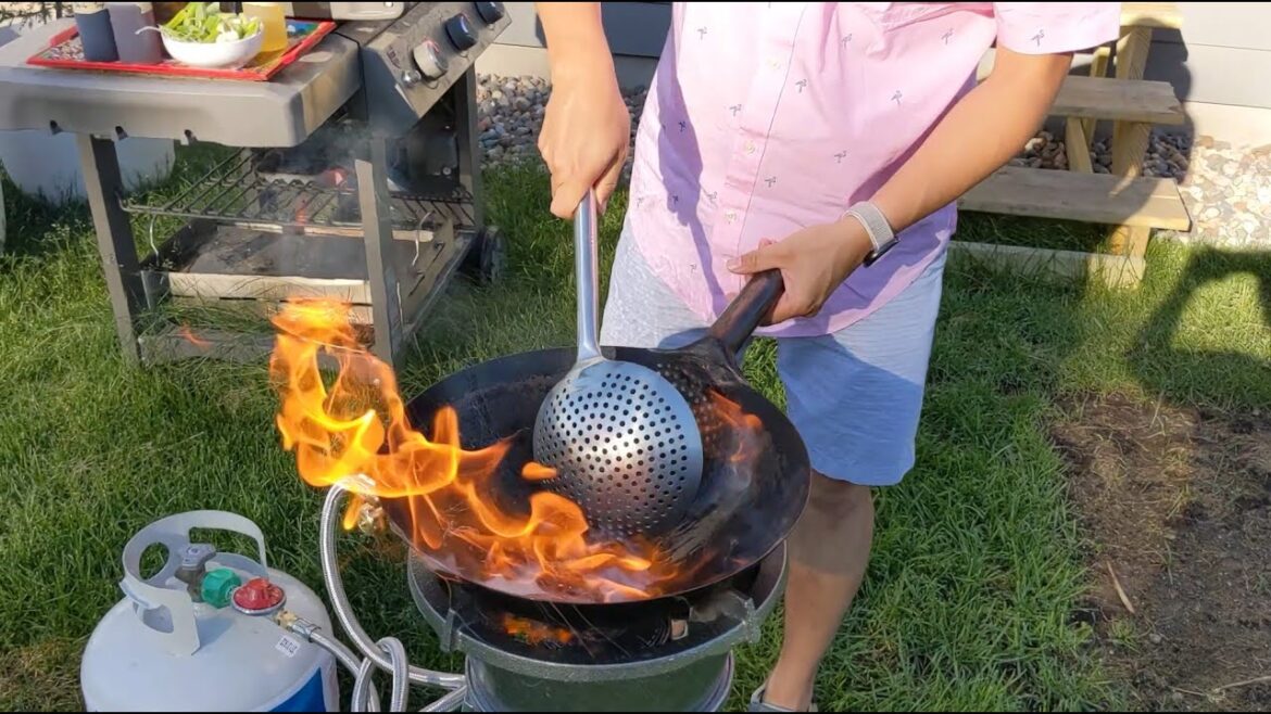 Beef chow fun - outdoor stir fry
