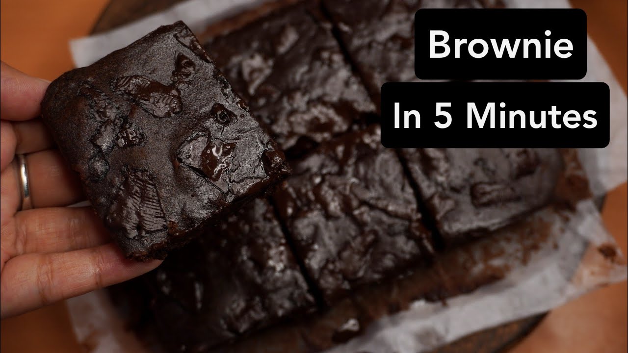 Brownie In Microwave Oven (No Convection Mode) Eggless Chocolate