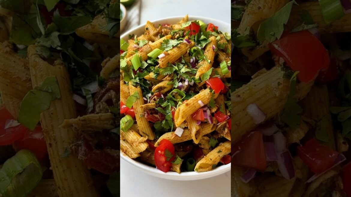 Chicken Fajita Pasta Salad | Eating Bird Food #pastasalad #highproteindiet #salad #highprotein