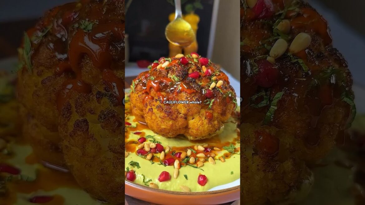 WHOLE ROAST CAULIFLOWER #shorts WHOLE ROAST CAULIFLOWER #shorts
