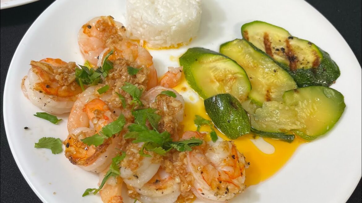 Lemon Garlic Butter Shrimp with Coconut Rice