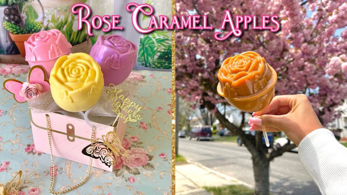 ROSE CARAMEL APPLES | 3 Ingredient Microwave Caramel Apples | Mother’s Day Rose Candy Apples ROSE CARAMEL APPLES | 3 Ingredient Microwave Caramel Apples | Mother's Day Rose Candy Apples