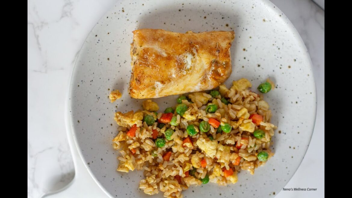Delicious Baked Cod with Homemade Brown Fried Rice Recipe Delicious Baked Cod with Homemade Brown Fried Rice Recipe