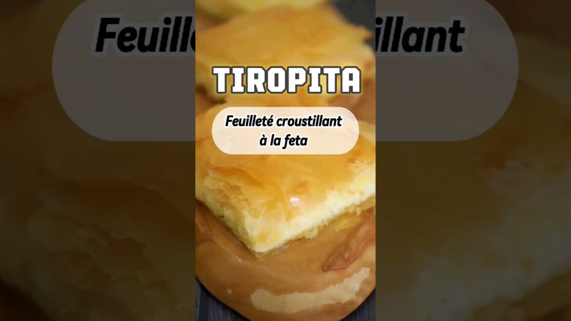 Feuilleté grec au fromage feta,  la TIROPITA ! #recettefacile #fromage #feta #tarte #grece #tiropita
