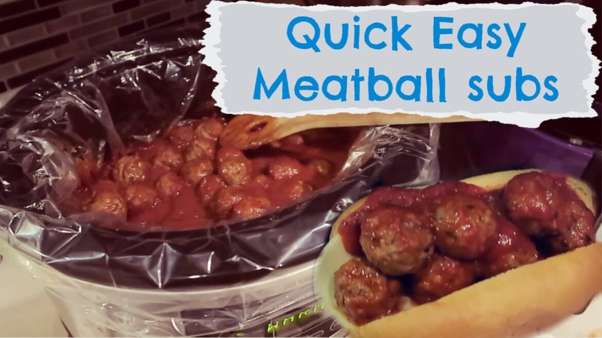 Easy Crockpot Meatball Subs