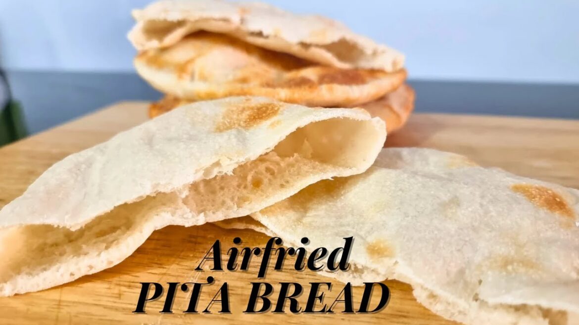Airfried Pita Bread / Easy Homemade Pita Bread  Airfryer Recipe / Leney Kitchen