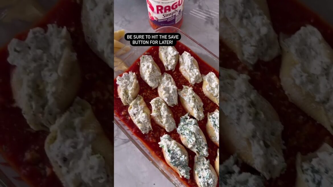 High protein stuffed pasta shells!