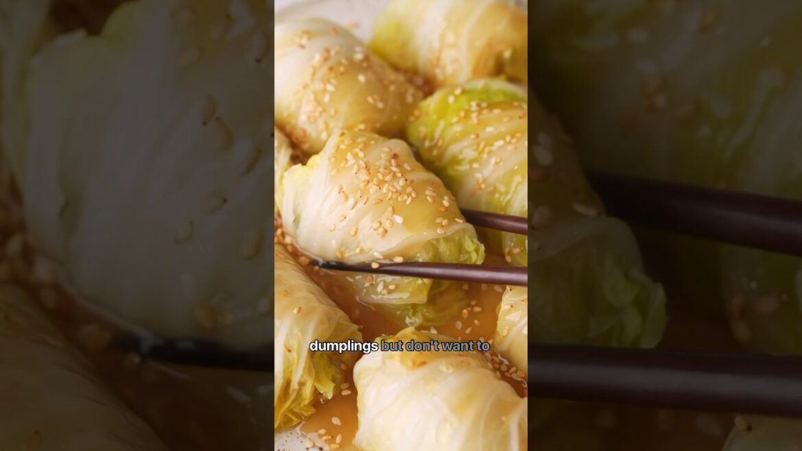 Steamed Cabbage Rolls #cabbagerolls #dumplings #chinesefood #healthyfood #easyrecipes #shorts