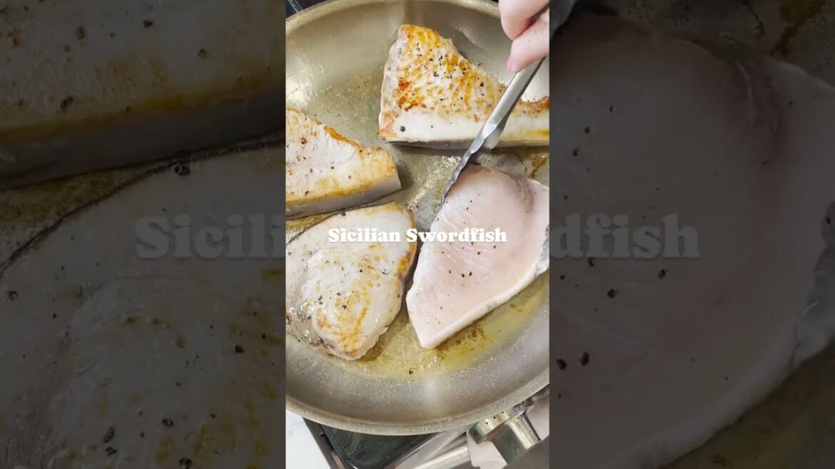 Sicilian Swordfish with Olives, Tomatoes, Raisins Sicilian Swordfish with Olives, Tomatoes, Raisins