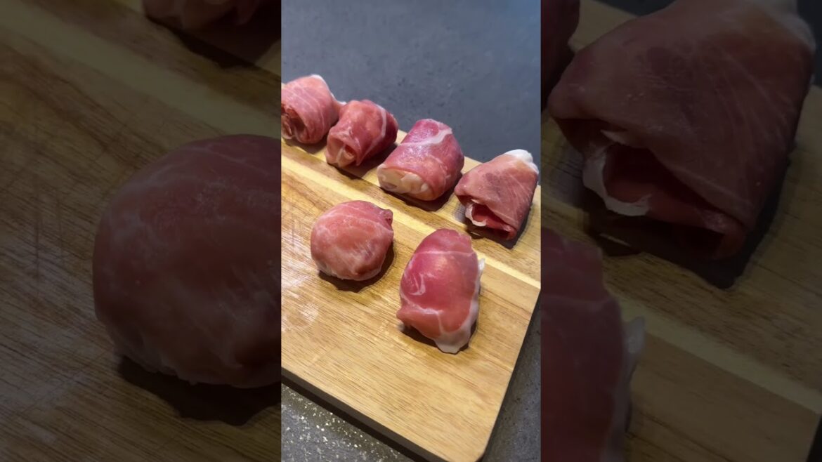 Mozzarella balls with Parma Ham #food Mozzarella balls with Parma Ham #food