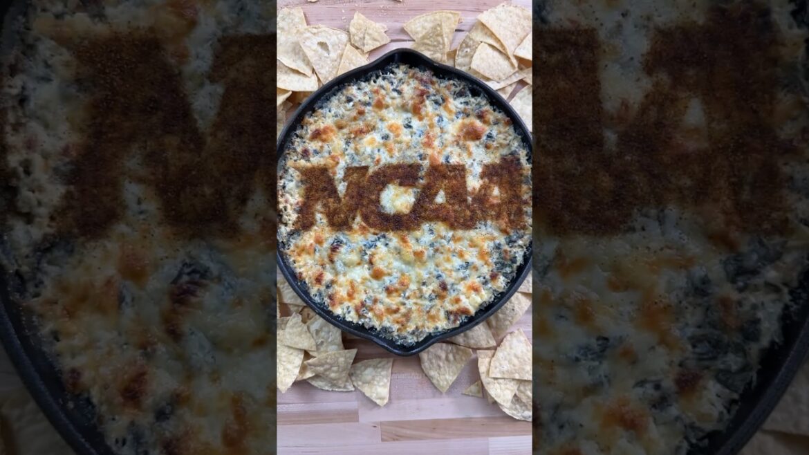 March "5 Cheese" MADNESS Artichoke Spinach Dip | #marchmadness #shorts