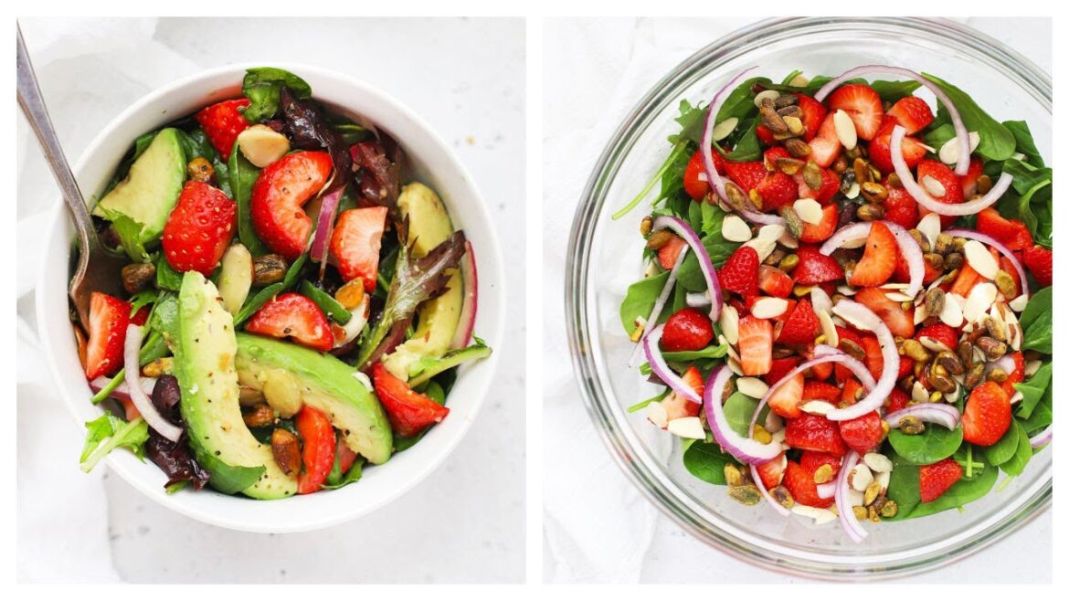 Strawberry Spinach Salad (Paleo + Vegan) Strawberry Spinach Salad (Paleo + Vegan)