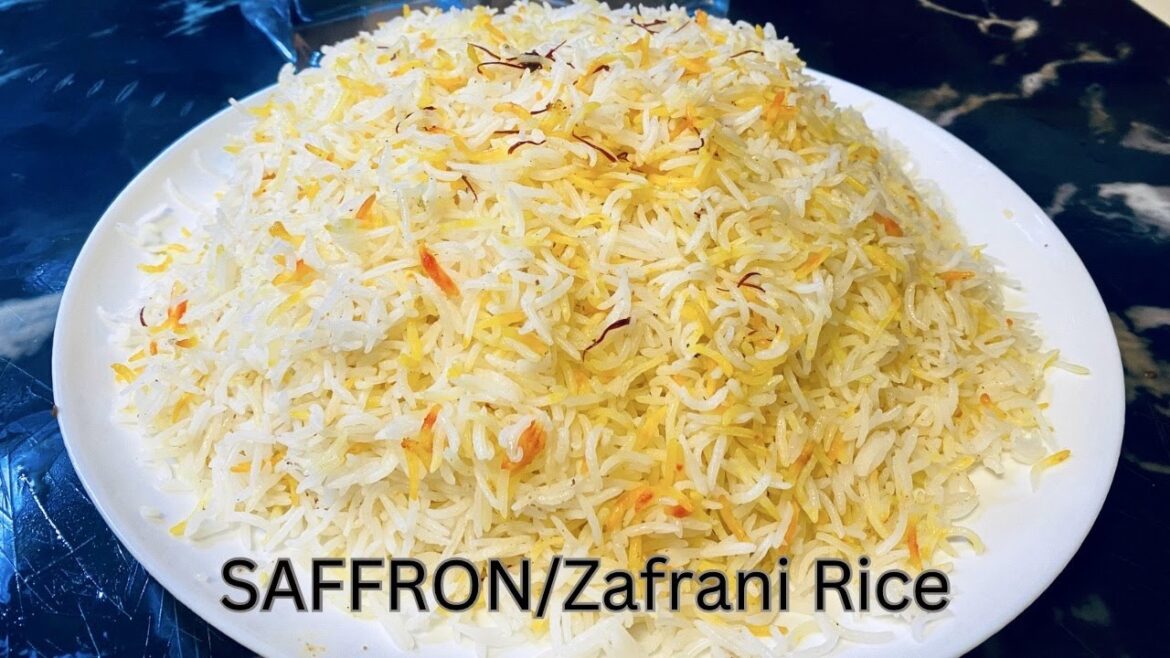 Saffron Rice Recipe | Easy Saffron rice | How to Cook Saffron Rice | Zafrani Rice