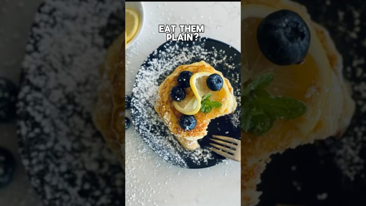 Eat it plain? #shorts #food #recipe #glutenfree #pancake #lemon #blueberry