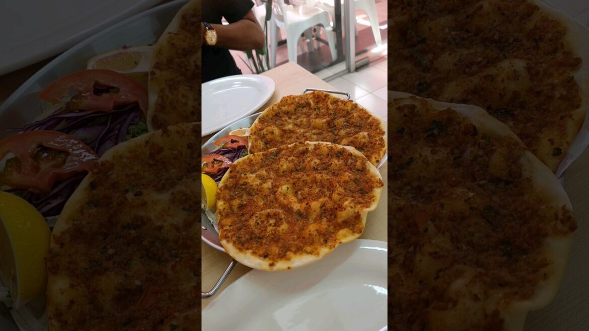 Lamb lahmacun | Turkish food | #foodie #shorts