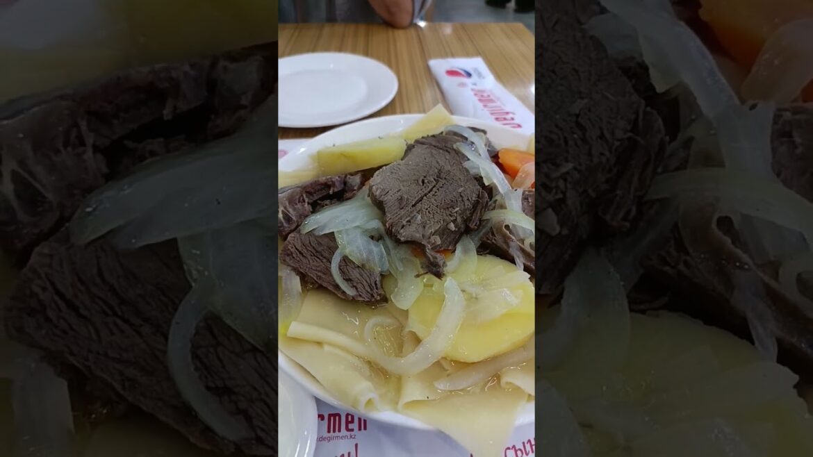 BESHBARMAK KAZAKH NATIONAL DISH WITH HORSE MEAT