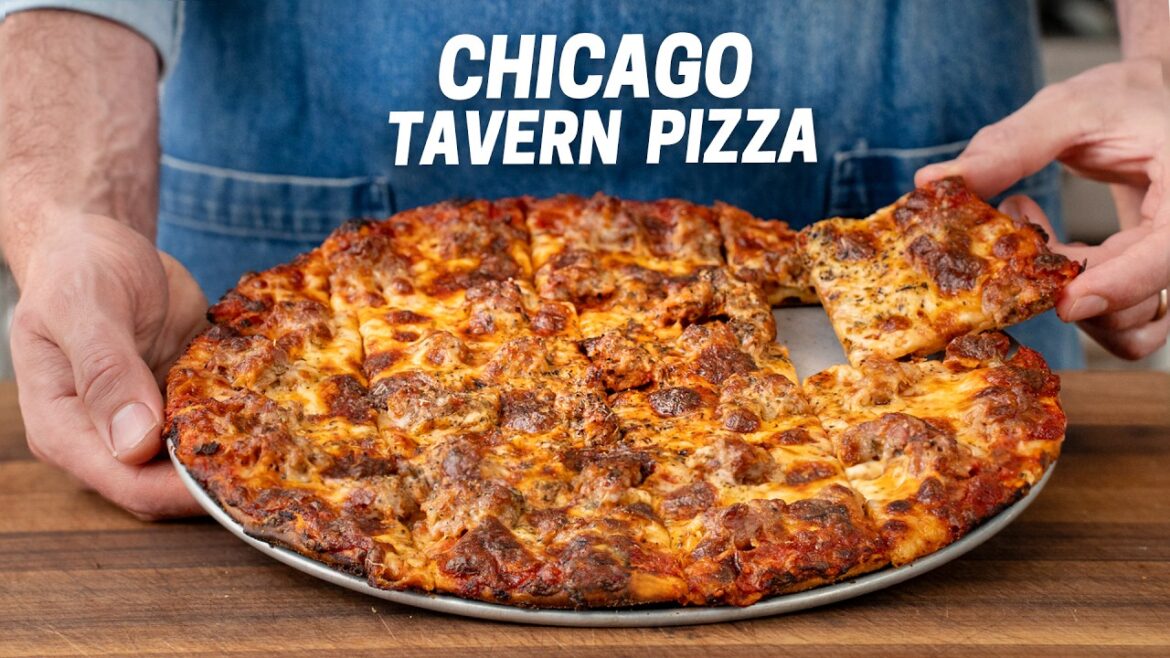 Tavern Style Chicago Thin Crust Pizza Tavern Style Chicago Thin Crust Pizza