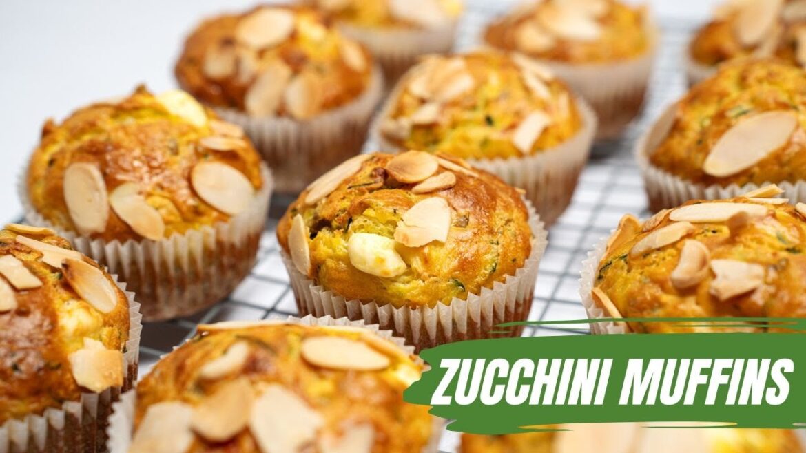 Unique recipe for Healthy Greek Zucchini muffins in 5 minutes! No wheat flour!